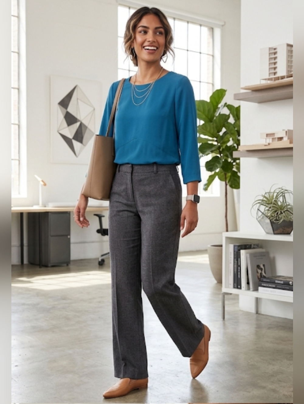 COOPER & ELLA 3/4 Sleeve Blouse, Size S